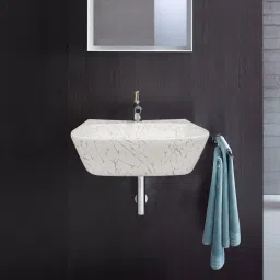 2 in 1 Table Top & Wall Mount Premium Ceramic Wash Basin(M.03) (16*12*5) (16*12*5)(DD2-1003) Wall Hung Basin-8