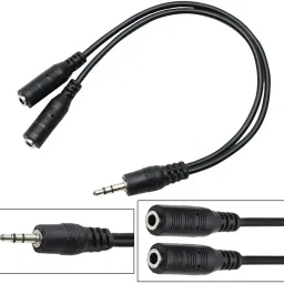 STORITE Black 3.5mm Speaker/headphone Splitter Phone Converter-24
