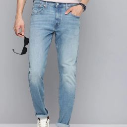 512 Men Tapered Fit Mid Rise Blue Jeans-image-77