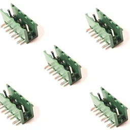 (Pack of 5) Pitch Right Angle Screw Terminal Block Male Connector 300V/15A, 28-12 AWG 5085 Connecrtor Plug In Type Screw Terminal Connector - 4 Pin - 5.08mm XY2500 Connector-16