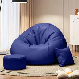 4XL Official : Lazzo with footrest Teardrop Bean BagWith Bean Filling-image-3