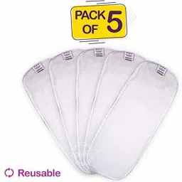 3-Layer Microfiber Inserts for Cloth Diaper,Reusable Washable Diaper Liners for Baby Cloth Diapers (Pack of 5)-26