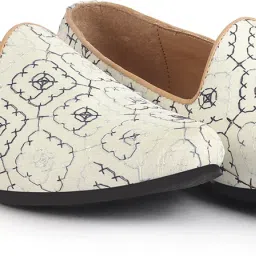Embroidered Ethnic Slip On Juttis and Mojaris for Wedding|Haldi Slip-On Shoe Mojaris For Men-image-0