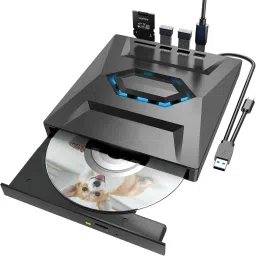 LINKKRAFT External DVD Drive, USB 3.0 Type-C CD Burner Portable CD DVD +/-RW Optical Drive External DVD Writer-33
