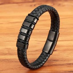 Leather Silver Bracelet-image-16