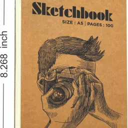 askprints A5 Craft Cover Sketchbook | Sketchpad for Artists | Sketching and Drawing Paper Sketch Pad image 3