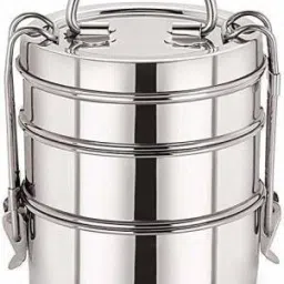 Stainless Steel clip Tiffin sada, 8x3 3 Containers Lunch Box 3 Containers Lunch Box-image-65