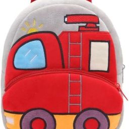 Fire Truck School Backpack for Toddlers and Preschoolers - Plush, Cute, 2-5 Year School Bag-image-9