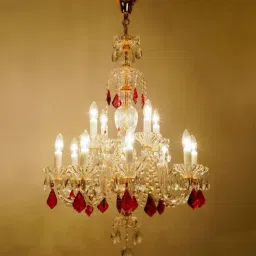 kapoor lampshades Oksana 8 Arms Glass and Crystal Chandelier-picture-3
