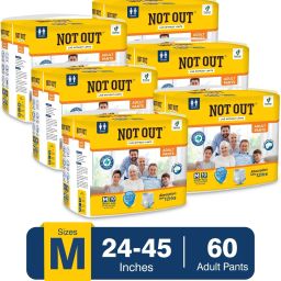 Adult Diaper Pants,Medium, Waist 61-115cm, 12 Hrs (Pack of 6) Adult Diapers - M-51