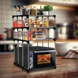 Microwave Stand Carbon Steel Kitchen Trolley-image-88
