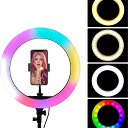 Wrapo New RGB 10 Inch Ring Light Colorful Professional Photography Dimmable Studio Lighting for Live Streaming, Advertising Photography, Video shooting Ring Flash-11