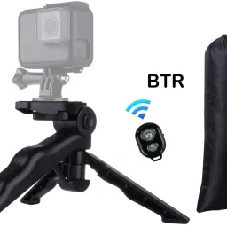 BUFONA BUF-453-360 DEGREE ROTATION CAMERA STAND WITH REMOTE AND BAG RECORDING/LIVE STREAMING FLEXIBLE PHONE HOLDER,BALL HEAD, STURDY PROFESSIONAL STAND , HORIZONTAL ,CELL PHONE HOLDER MOBILE HOLDER DESIGN FOR STREAMING, VIDEO BLOGS, ONLINE CLASSES, PRESENTATION, CREATING PRODUCT DEMOS, VIDEO BLOGGING ,GIMBAL, HANDHELD PISTOL GRIP STABILIZER,ACTION CAMERA FOLD-ABLE TRIPOD STAND FOR MOBILE PHONES AND DSLR AND DIGITAL CAMERAS WITH UNIVERSAL MOBILE PHONE HOLDER HORIZONTAL & VERTICAL ROTATION | FOR VLOGGING, VIDEO SHOOTING COMPATIBLE WITH ALL MOBILE PHONES TRIPOD CAMERA STAND GRIP STAND Single Gimbal for Mobile, Camera-6