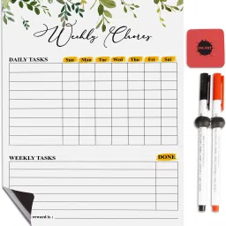 Magnetic Whiteboard Weekly Chores Routine Planner Chore Chart Refrigerator-KP-10