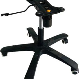 Chair Base (Plastic) with White Black Wheel Power Hydraulic & Central tilt Plate Fixed Furniture Caster-image-3