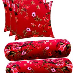 Microfibre Floral Bolster Pack of 5-22