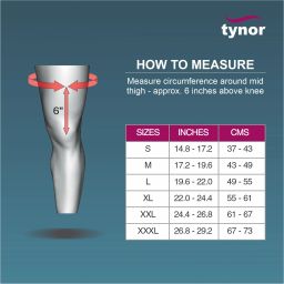 tynor Knee Support Hinged (Neoprene), Grey, XXL, 1 Unit Knee Support image 4