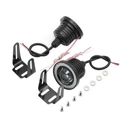 AutoBizarre Car Fog Lamp Blue Angel Eye LED DRL Projector Cob Light 89mm (3.5 inches Front, 2.5 inches Back) - Set of 2 image 2