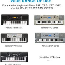 fox micro Universal 12V Yamaha Keyboard Power Cord AC Adapter for Yamaha PSR, YPG, YPT, DGX, DD, EZ and P Digital Piano and Portable Keyboard Series,Replacement for Yamaha PA130 PA150 Adapter image 5