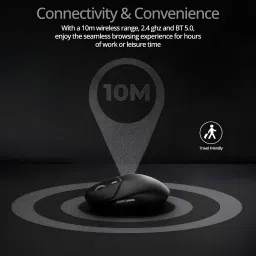 BUYFLUX Wireless+Bluetooth Mice, 6 Button, DPI Upto 1600,Works on 2 Devices at Same time Wireless Optical Gaming Mouse with Bluetooth image 5