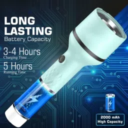 99drops Long Range Led 2 in 1 Torch Up to 1 Km high power & Dual Battery Torch Torch image 2