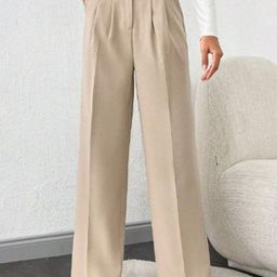 next one Women Regular Fit Beige Polyester Trousers-picture-48