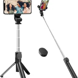 Blue Birds Handheld Wireless Selfie stick with Bluetooth remote Tripod stand Mobile holder Tripod, Tripod Kit, Monopod-picture-23