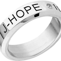 Kpop BTS Bangtan Boys J-Hope Members Name And Date Of Birth Mentioned Ring for Men and Boys Copper Cubic Zirconia Ring-image-87