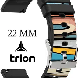Trion Printed with Trible Concept Light Weight Silicon Straps For Watch - Code -3 22 mm Silicone Watch Strap-image-44