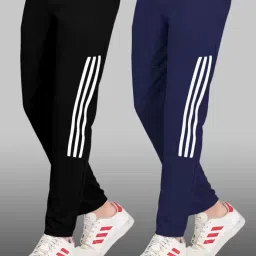 Pack of 2 Men Striped Multicolor Track Pants-7