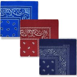 Bismaadh Paisley Print Cotton Bandana Fashion Soft Stretch Head Wrap Headband Hair Band for Men & Women ["Blue","Maroon","Royal Blue"] Handkerchief-image-30
