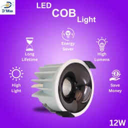 D'Mak 12W LED COB Spot Light White Body Shining Black Reflector NW 1 Ceiling Light Ceiling Lamp-16