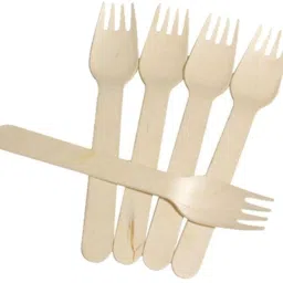 Wooden Spoon Disposable Fork | For Home uses, Party & Events | 140mm | 50 Pcs Disposable Wooden Dinner Fork Set-image-56