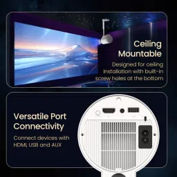 Maizic Smarthome Cinemaizic X 1080p HD Smart LED Projector | Built-in Streaming Apps (2200 lm / Wireless / Remote Controller) Portable Projector image 4