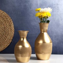 amaya decors Gold Flower Pot Set of 2-picture-5