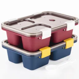 combo Tokyo 3 compartment lunch box with airtight & leakproof 1 Containers Lunch Box-13