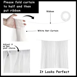 party midlinkerz Net Happy Birthday Decoration kit Combo - 71 Pcs with Led Light and Net Curtain image 3