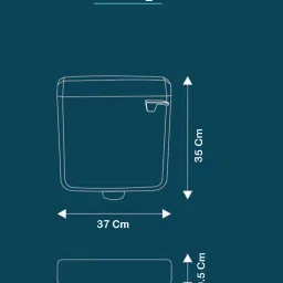 zooq Commode Flush Tank/Flush Tank with all Internal Accessories Side Handle Flush Tank image 5