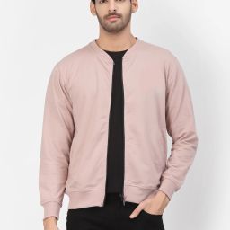 Men Solid Bomber Jacket-image-68