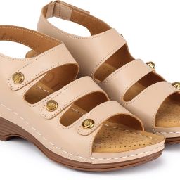 Women PT-N948 Lightweight Comfort Summer Trendy Premium Stylish Party disigin Wedges Sandal-image-7
