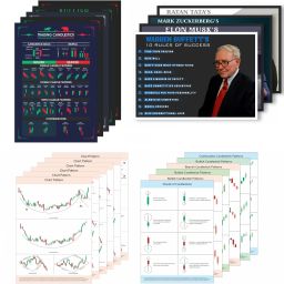 Stock Market Candle Chart Pattern Sheets, Trading Candlestick Patterns, Traders Share Market Chart and Motivational Posters Paper Print-image-23