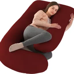 linenovation "Enjoy full-body comfort and support for a more peaceful pregnancy journey." Microfibre Solid Pregnancy Pillow Pack of 1-picture-28
