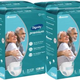 Premium Adult Diapers, Large, Waist Size 38" - 54", 10 Pcs/Pack (Pack of 4) Adult Diapers - L-image-24