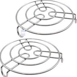 Hot Pot Stand for Kitchen Steel Cooker Stand | Dining Table Steel Stand Trivet crome Trivet-image-76
