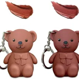 Teddy Bear keychain Matte Velvet Lipstick Pack of 2-38