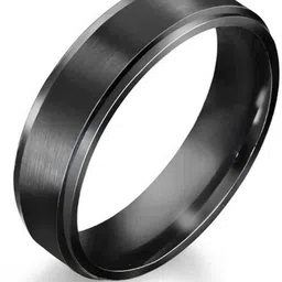 meenaz Alloy, Steel, Metal, Tungsten, Sterling Silver Rhodium, Titanium, Black Silver Plated Ring-picture-2