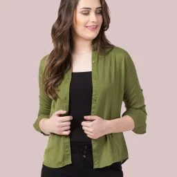 Women Regular Fit Solid Casual Shirt-image-60