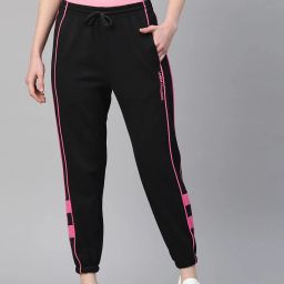 Women Printed Black Track Pants-image-56