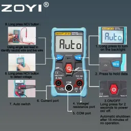 zoyi S1 Digital Multimeter Tester Autoranging True RMS Automotive Multimeter Digital Multimeter image 2