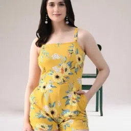 Floral Print, Printed Women Jumpsuit-12
